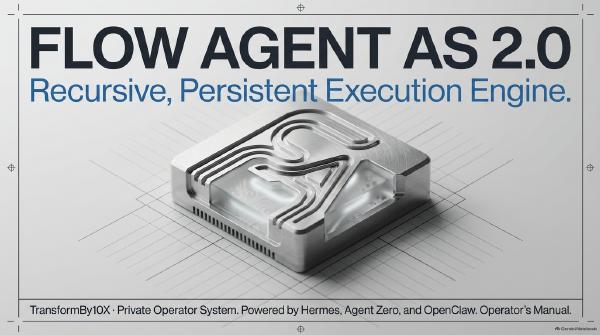 FLOW Agent AS 2.0 Operator Manual: a silver mechanical structure